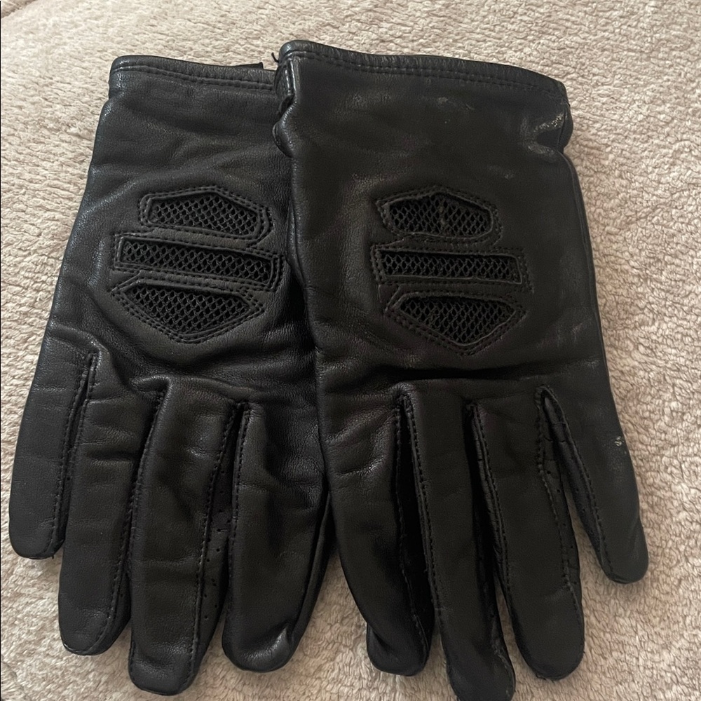 Harley-Davidson Black Leather Women's Gloves
